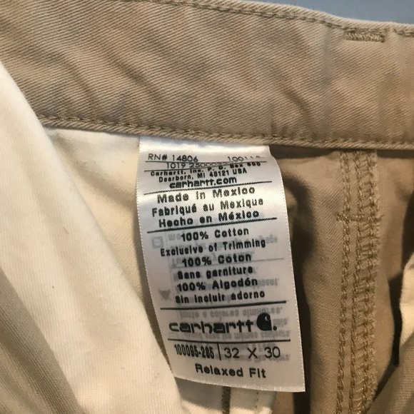 Carhartt Relaxed Fit Twill 5-Pocket Work Pant Field Khaki 32" X 30" - Picture 3 of 3